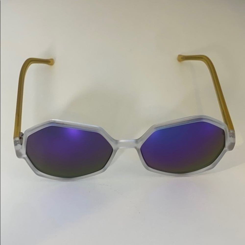 Komono Bonnie Ice Lemon Sunglasses NEW geometric neon - Picture 11 of 14